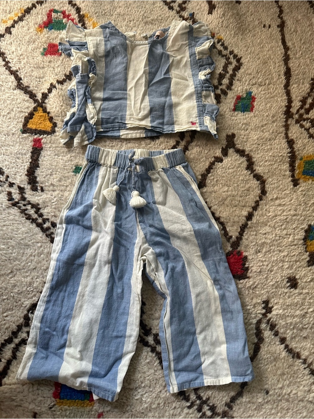 Pink Chicken girls striped set